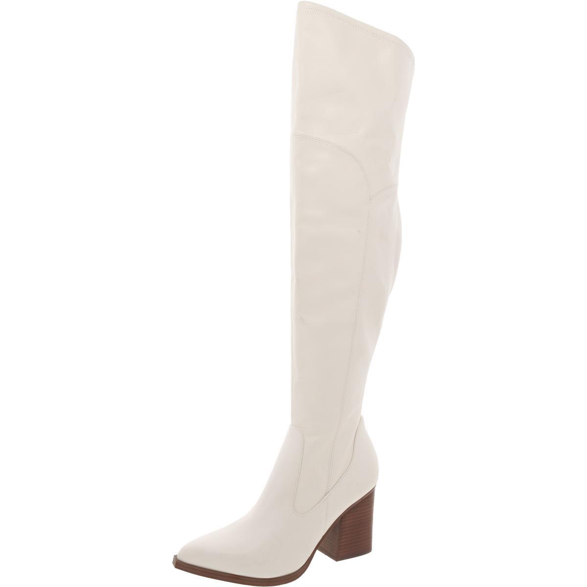 Женские высокие сапоги выше колена Marc Fisher цвета слоновой кости Shoes 9 Medium (B,M) BHFO 7820