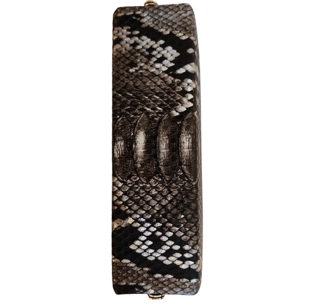 WANDLER Borsa a tracolla Sondra Roberts donna finto serpente convertibile pochette marrone