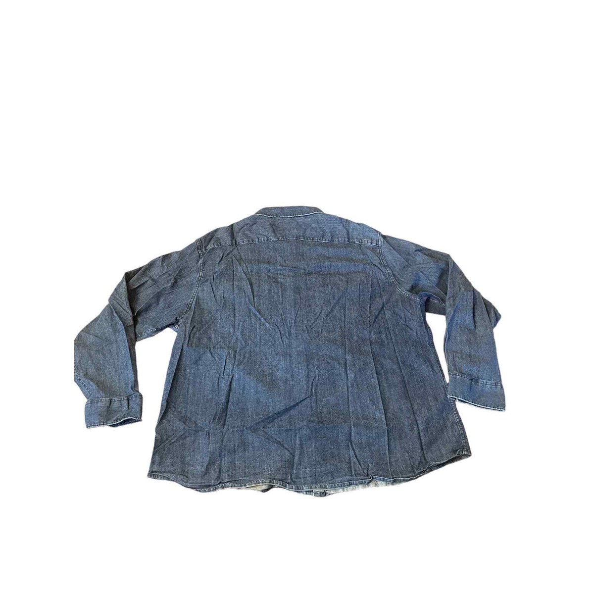Men's Wrangler Denim Pearl Snap Button Down Shirt Western Rancher