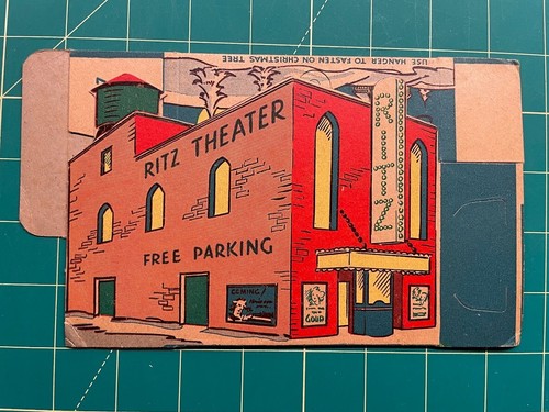 Unused Christmas box - 1940s-50s? - Ritz Theater- candy? - hang on tree ...