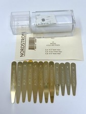 Nordstrom Gold Plated Brass Collar Stays Total Of 12 - 2 Sizes Dress Fancy Nice