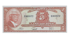 Haiti 💥5 Gourdes  ✨Lot #3289 ... UNC!!!