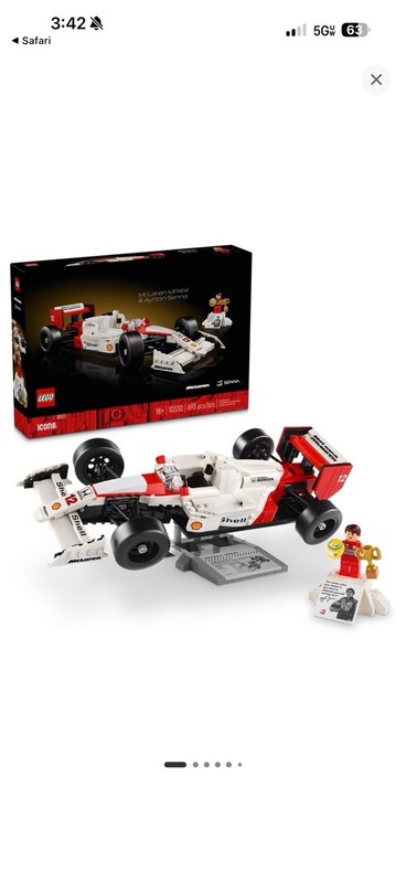 LEGO Icons McLaren MP4/4 & Ayrton SennaModel Race Car 10330