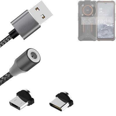 Daten-Lade-Kabel für AGM Glory SE mit USB-Typ C und Micro-USB-Adapter
