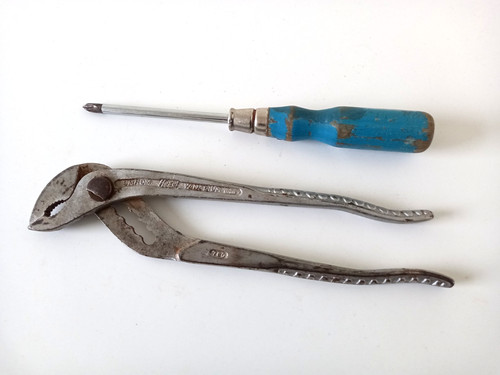 Hazet 760 Wasserpumpenzange+HAZET 814-2 Schraubendreher VW Oldtimer Bordwerkzeug