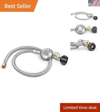 Versatile 3FT Propane Gas Regulator - Perfect for Grills & Outdoor Heaters