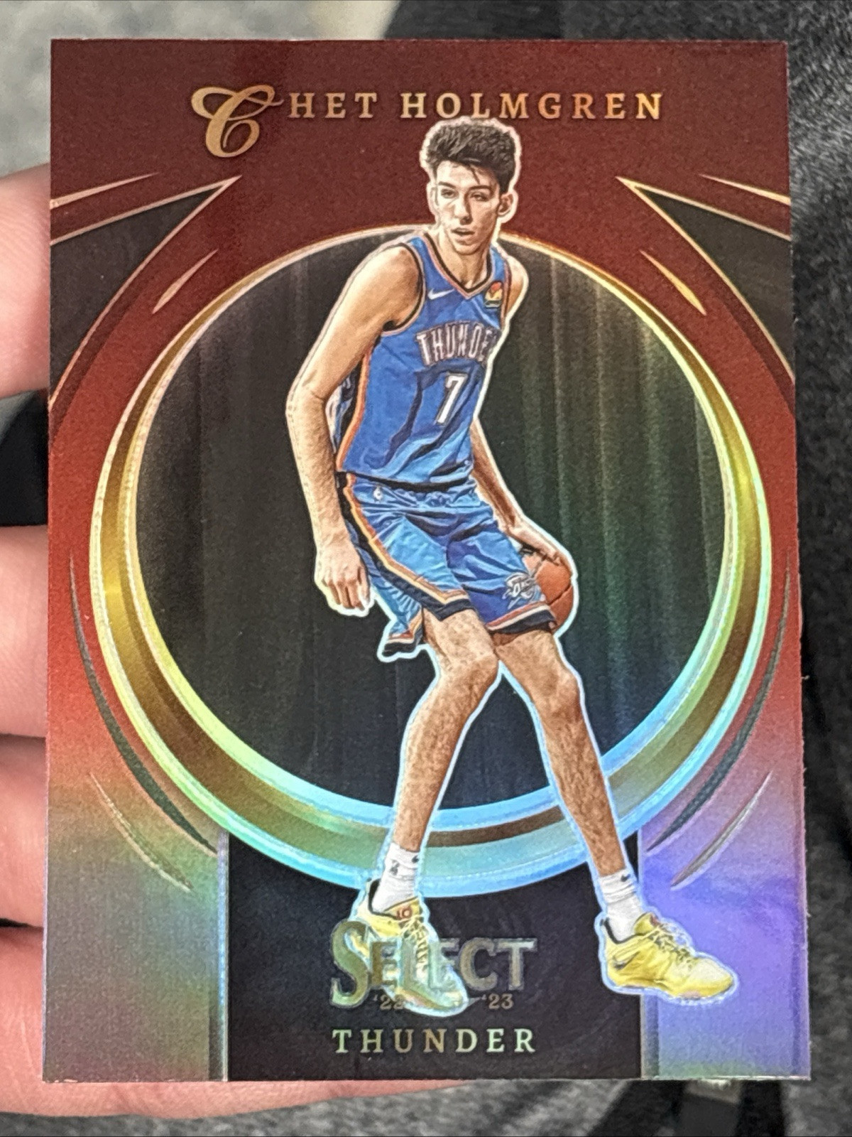 2022-23 Panini Select Select Certified Red Prizm Chet Holmgren #9 Rookie RC