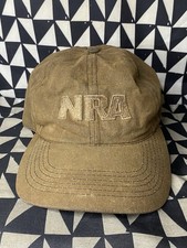 NRA National Rifle Association Embroidered Hat Vintage Strapback Brown Cap