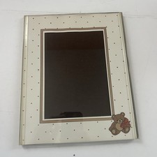 Vintage Teddy Bear Picture Frame 5x7" Photo Size Cute Baby Nursery Decor