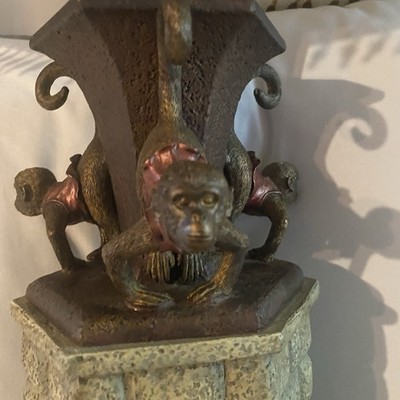 Elegant 34'' Tall  Bricks Style Lamp w/ Bellhop Monkey Lamp