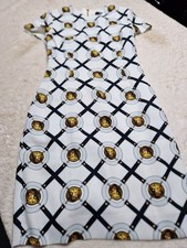 Ladies Versus Gianni Versace White Mono Dress Sz 40 UK 8/10