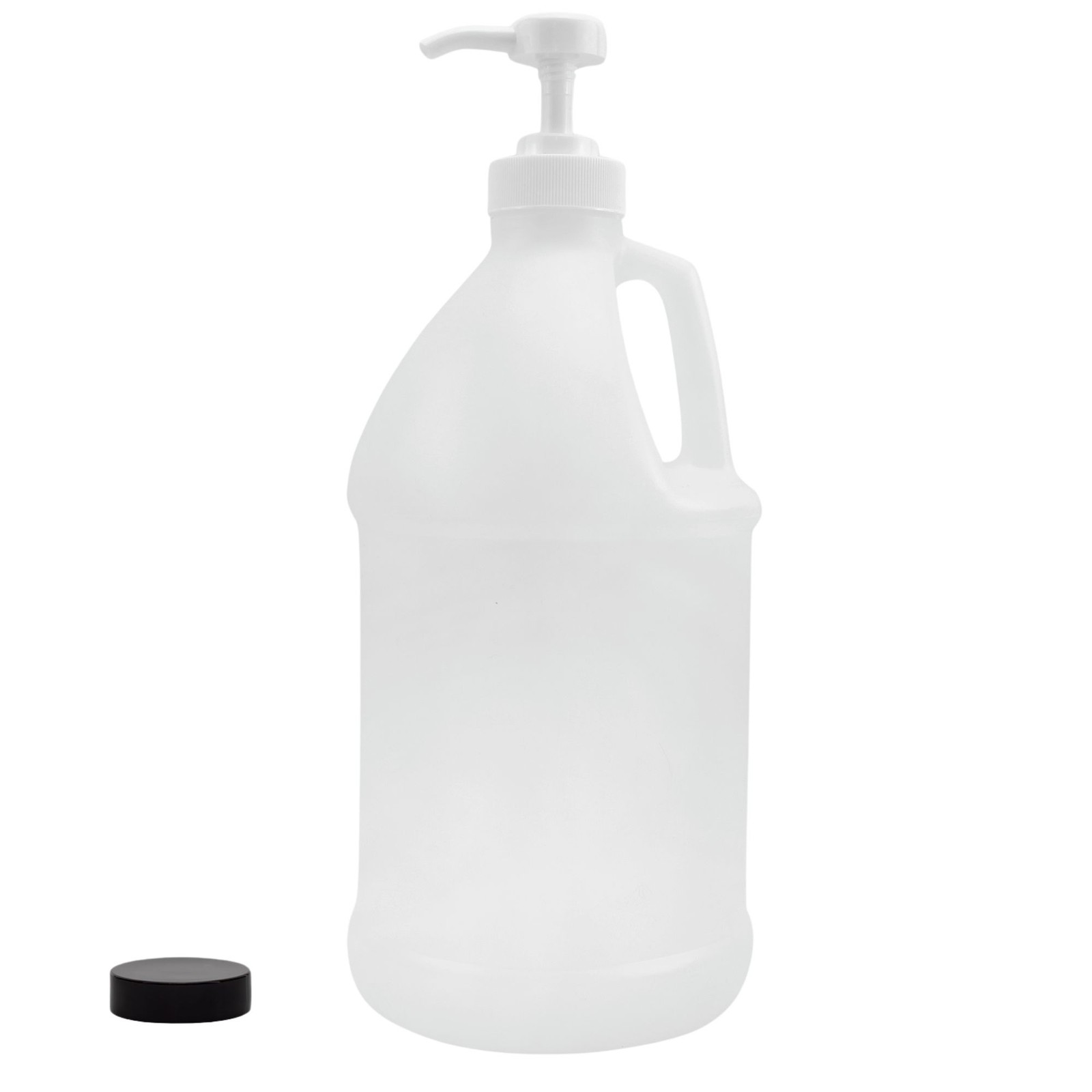 64oz Half Gallon White Plastic Pump Bottle w Pump, 2QT Soap/Liquid Dispenser