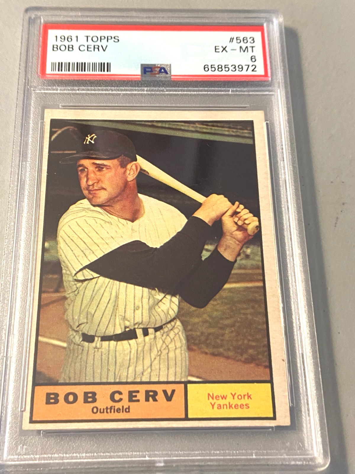 1961 Topps #563 Bob Cerv  psa 6