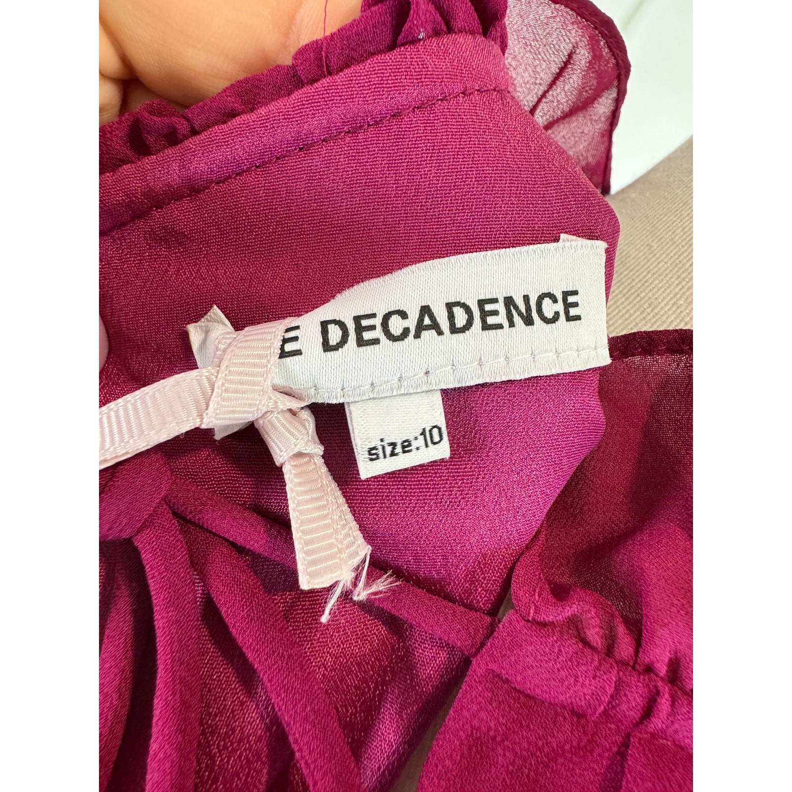 True Decadence Tara Pleated Maxi Dress in Magenta Size 6 New with tags