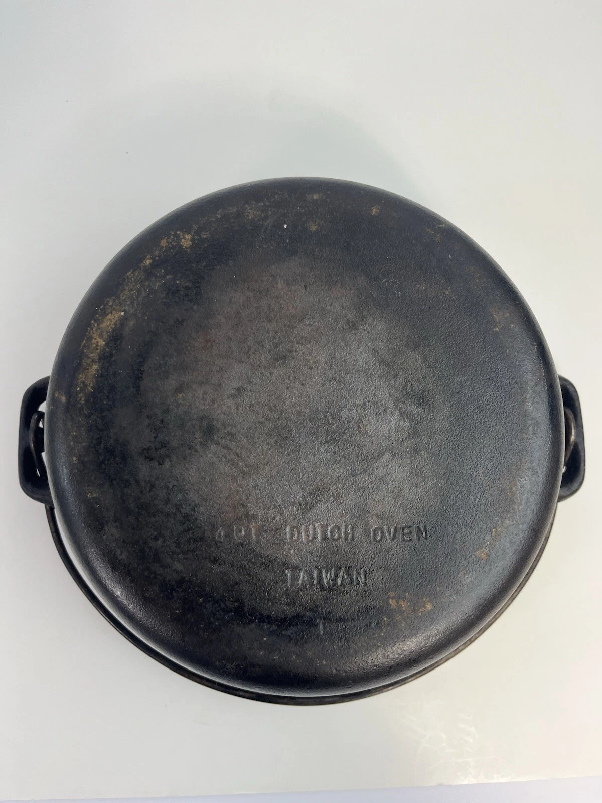 Vintage Cast Iron 4qt Dutch Oven Unmarked Made In Taiwan - No Lid - Unrestored