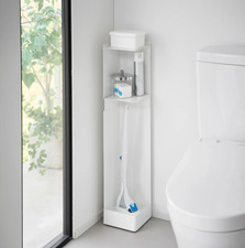 Yamazaki Home TOWER Slim Rolling Bathroom Organizer Toilet Paper Storage Cart