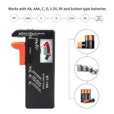 Battery Tester For Aa/aaa/c/d/9 Volt Heavy Duty DIY Repair Workshop