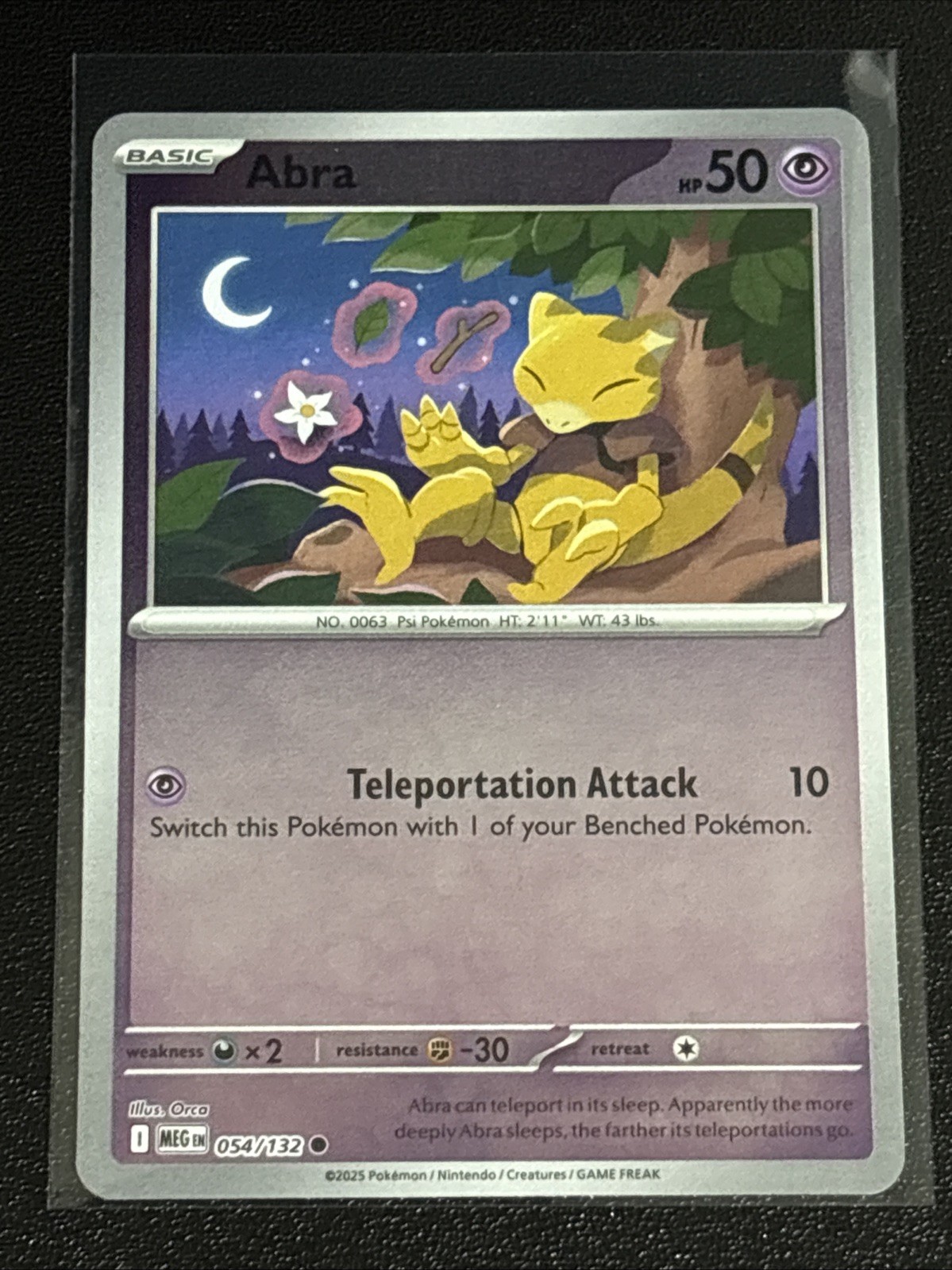 Pokémon TCG Mega Evolution Abra Reverse Holofoil 054/132 NM