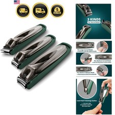 Nail Clippers Set-3 Pack,Fingernail Clippers Toenail Clipper for Men Women,N...