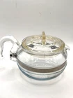 Vintage Pyrex Flameware 6 Cup Glass Teapot 8336-H B-3 With Lid 7829-C