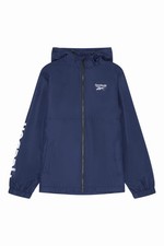 Reebok Mens Windbreaker Jacket Windrunner Vector Navy
