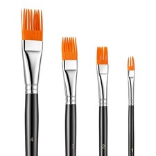 Watercolor Brushes Set, Texture Paint Brushes 4 Pcs Comb Paint Brush for Acrylic
