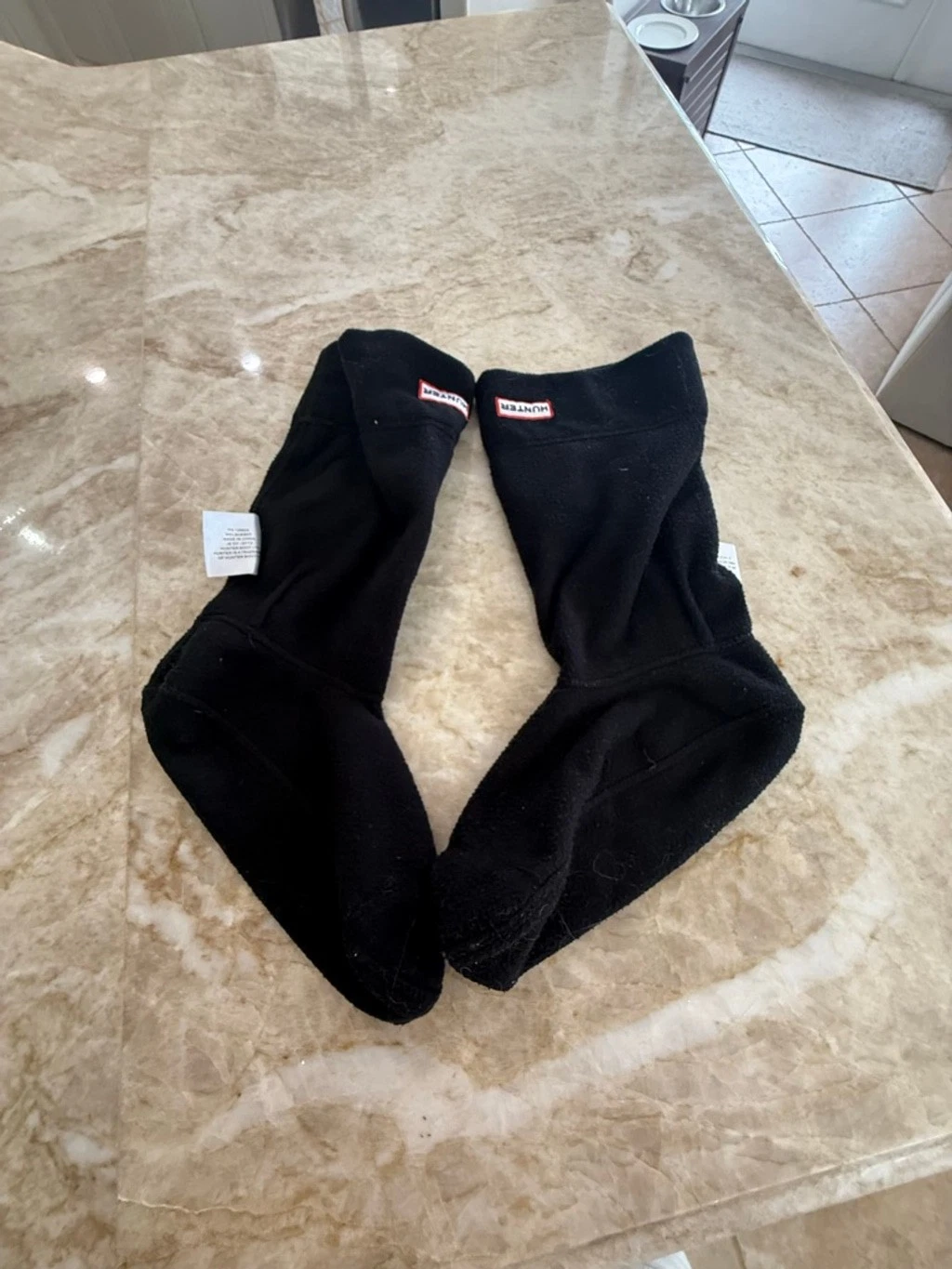 Women's Hunter Black Fleece Boot Socks size medium size 5-7, I wore in 8 boot