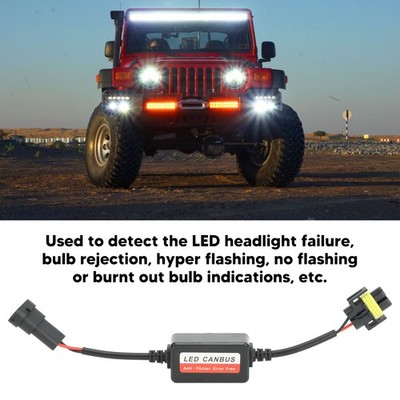2Pcs H8 H9 H11 LED Canbus Decoder 12V Fehlerfreier Anti-Flicker Decoder Für LED