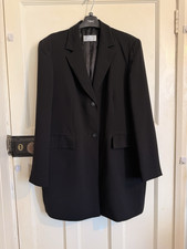 Spirito Di Artigiano Blazer Jacket Coat Black Button Front Size 20