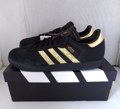 NWOB Authentic ADIDAS SAMBA FMF MEXICO Black/Gold Mens 11 M