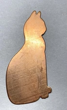 25 Pcs. Raw Copper Blanks, Stampings -LARGE CAT ANIMAL SHAPE