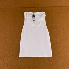 Fashion Nova Womens Size Large White Strapless Salina Mini Dress NWT *Flaw