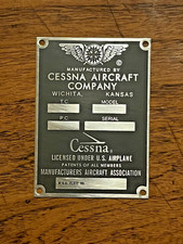 Stainless, Cessna Plate, Never Used