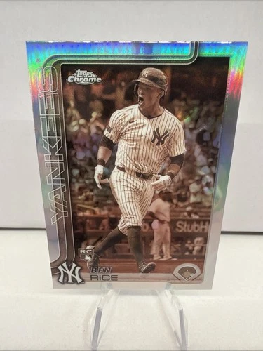 Ben Rice RC 2025 Topps Chrome #139 YANKEES ROOKIE Sepia Refractor RC