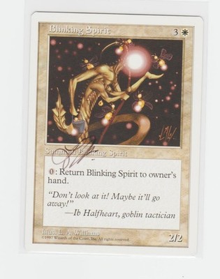 Magic the Gathering ~  Blinking Spirit ~ 5th Edition ~ M/NM  Signed by Artist