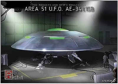 Pegasus Area-51 UFO A.E.-341.15B - Science Fiction Plastic Model Kit - 1/72
