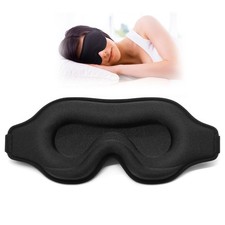 Sleeping Eye Mask Relaxing Travel Comfort Night Soft Padded Sleep 3D Masks Black