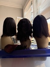 Natural Black Human Hair Glueless 13x4 Lace Frontal Wig 22"