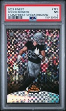 2024 TOPPS FINEST TEAM FINEST CHECKERBOARD #TF9 BROCK BOWERS ROOKIE RC PSA 7