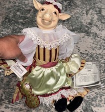 Vintage Katherine's Collection Wayne Kleski Pig Lady Doll with Tag