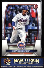Francisco Lindor 2023 Bowman #81 New York Mets Baseball