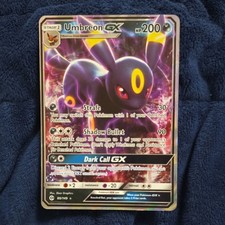 Carta Pokemon Holo Umbreon GX 80/149 Sole e Luna Ultra Rara MP