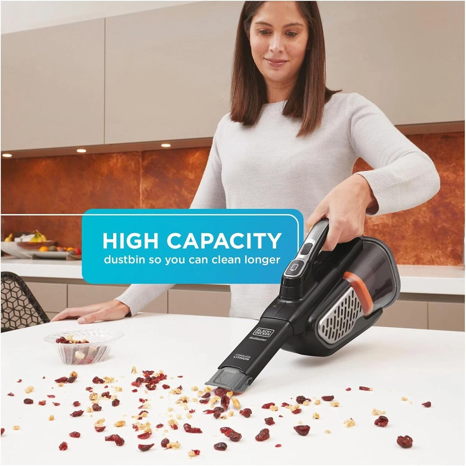 dustbuster QuickClean Cordless Handheld Vacuum, Car Portable - Thumbnail 5