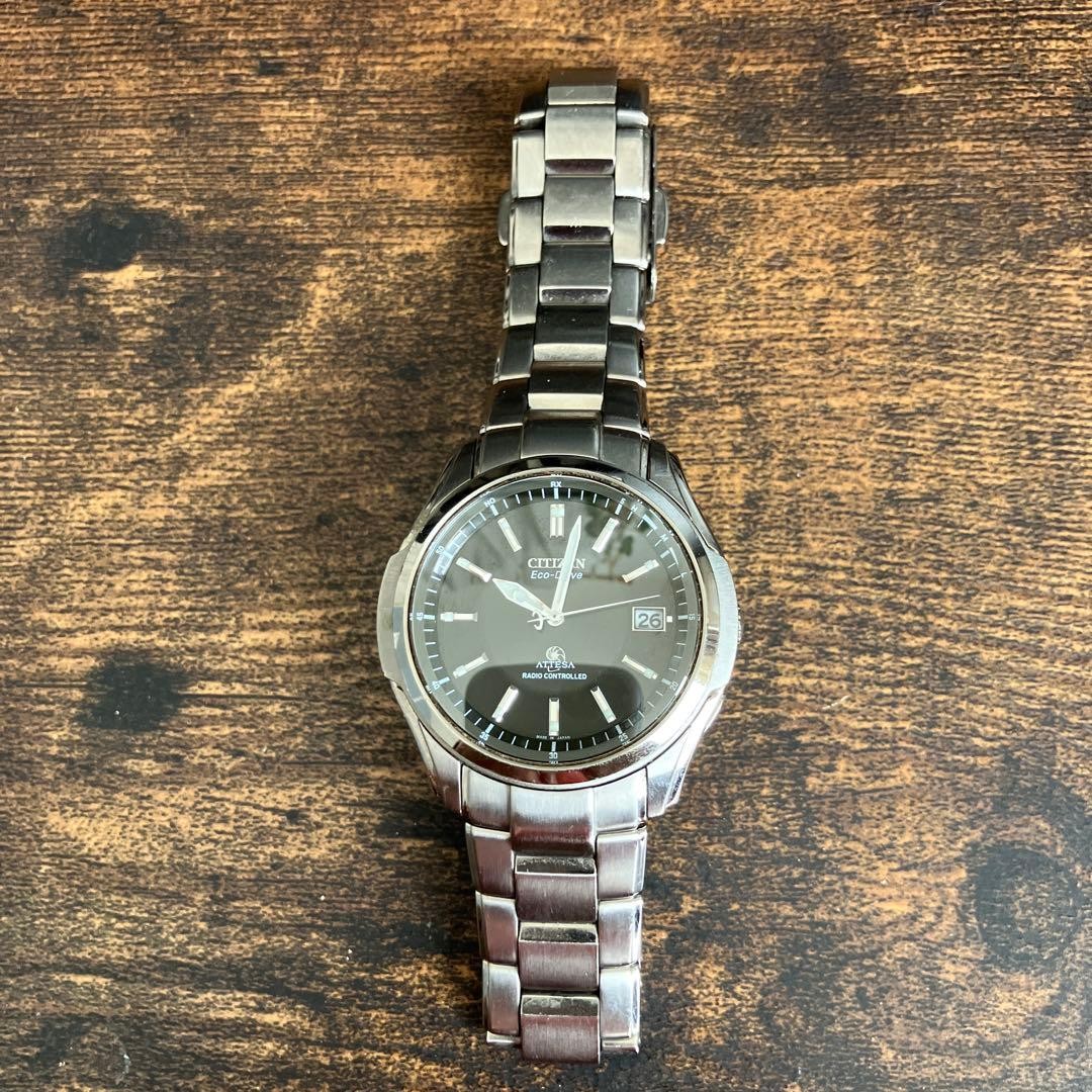 Limited Vintage Japan Date Citizen Display Attesa Eco-Drive Silver Watch - vintagewatches.pk