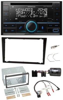 Kenwood CD 2DIN DAB USB Steering Wheel Bluetooth Car Stereo for Vauxhall Corsa C Omega B Agi