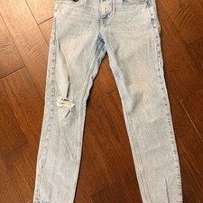 Free People We The Free High Rise Women's Jeans Button Fly Distressed Size 28