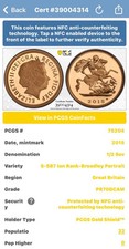 2015 Proof Gold Half Sovereign Elizabeth II Fourth Head PCGS PR 70