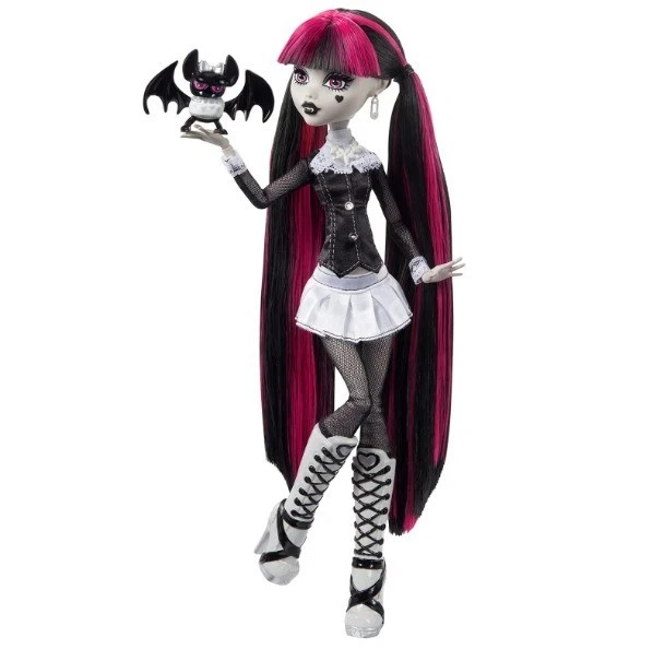 Monster High Reel 剧情片 - Draculaura! 黑/白时尚娃娃 2025! 全新! — 第 2/3 张图片