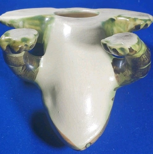 Antiq Vintage POTTERY 'LEOPARD Garden FROG Hand Painted 4.5" Brush ART - Picture 12 of 15