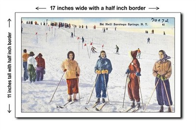 New York 1940s - Ski Heil! Saratoga Springs, N. Y. - 11x17 Poster